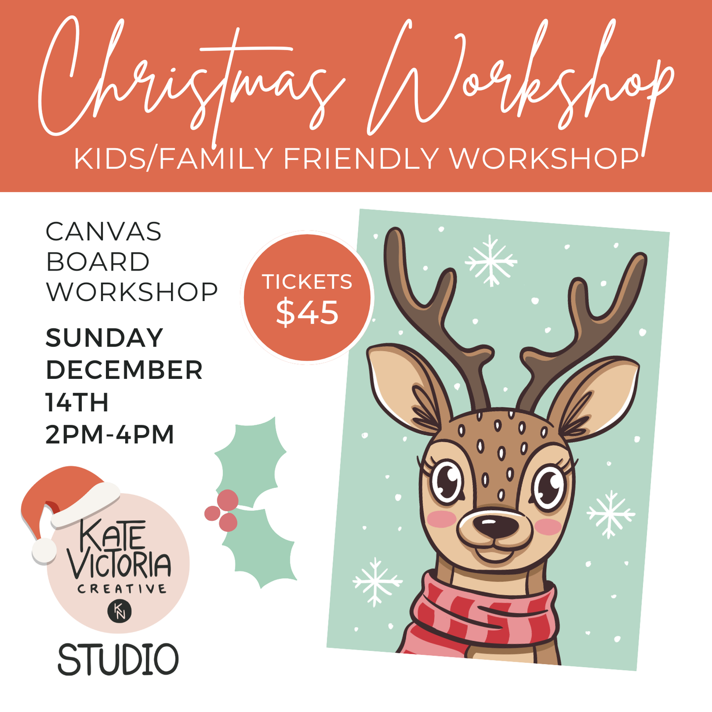 CHRISTMAS FAMILY WORKSHOP - REINDEER