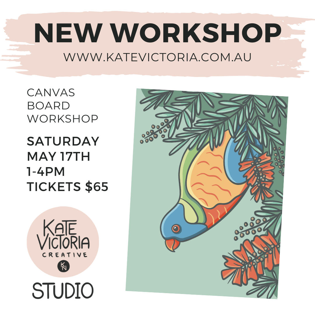 Lorikeet - Canvas Board Workshop