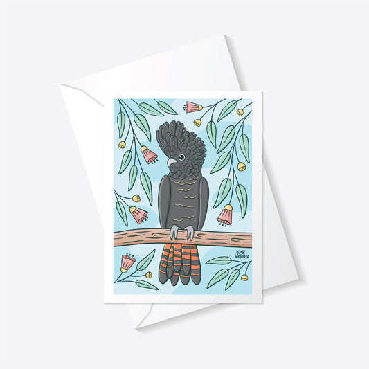 Black Cockatoo Greeting Card