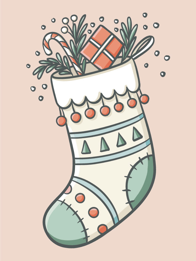 Christmas Stocking - Canvas Board Workshop