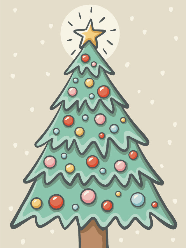 FAMILY WORKSHOP Christmas Tree - Canvas Board