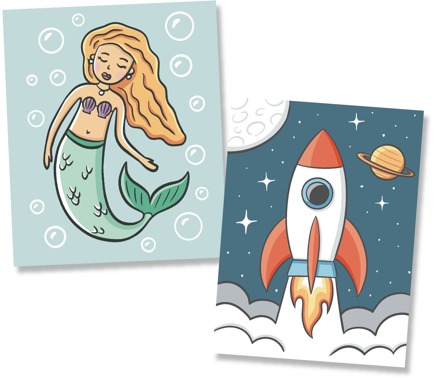 FAMILY WORKSHOP - Mermaid/ Rocket Ship Canvas Board