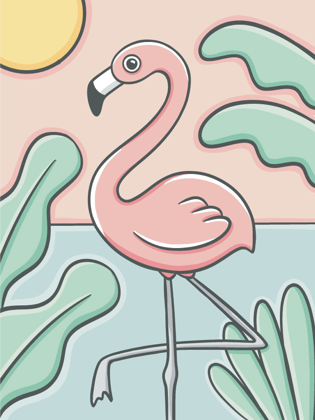 Flamingo - Canvas Board Workshop