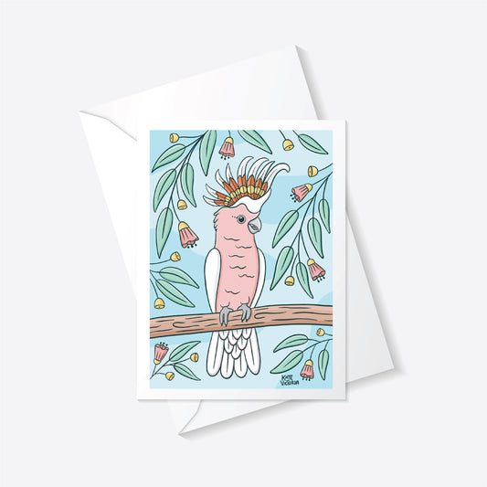 Pink Cockatoo Greeting Card