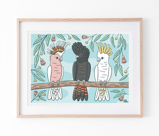 Three Cockatoos