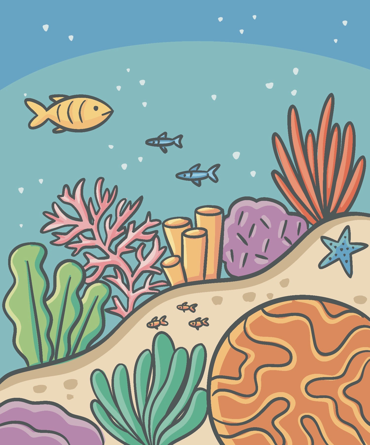 KIDS WORKSHOP - Coral Reef Canvas Board – Kate Victoria Creative