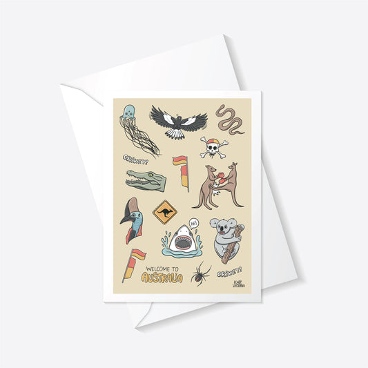 Welcome To Australia Greeting Card