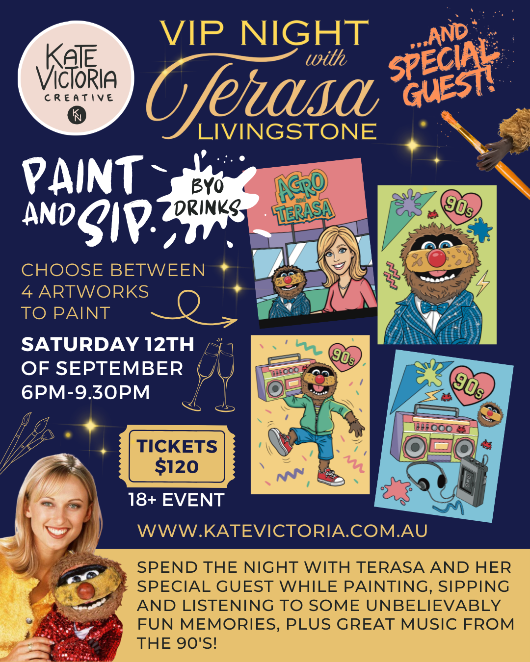 VIP NIGHT with TERASA LIVINGSTONE-Paint & Sip