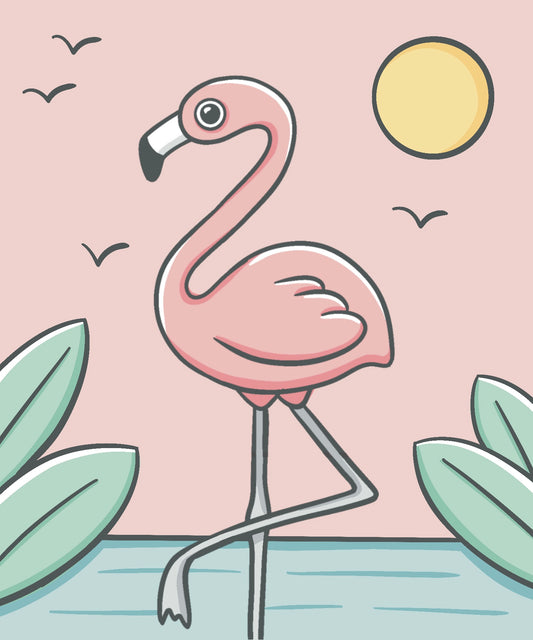 EASTER HOLIDAYS FAMILY WORKSHOP - Flamingo Canvas Board
