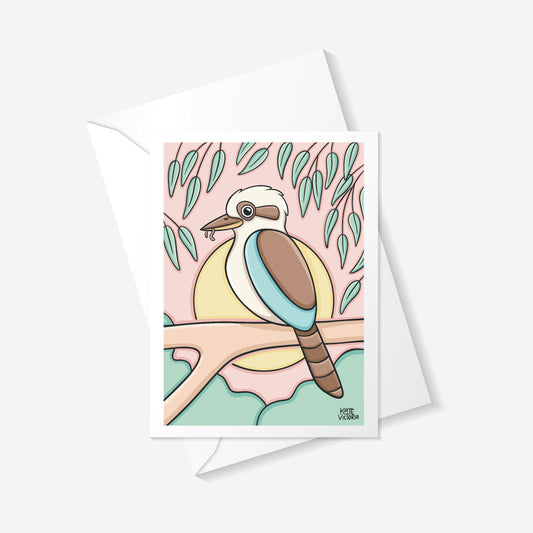 Kookaburra Pink Greeting Card