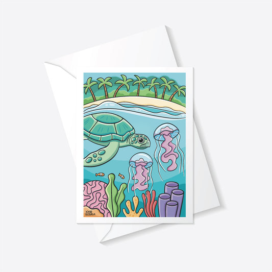 Turtle Reef Greeting Card